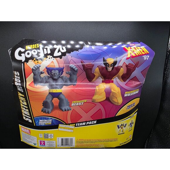 Heroes Of Goo Jit Zu X-Men 97 Stretchy Heroes Team Pack With Energized Beast & R - Picture 3 of 5